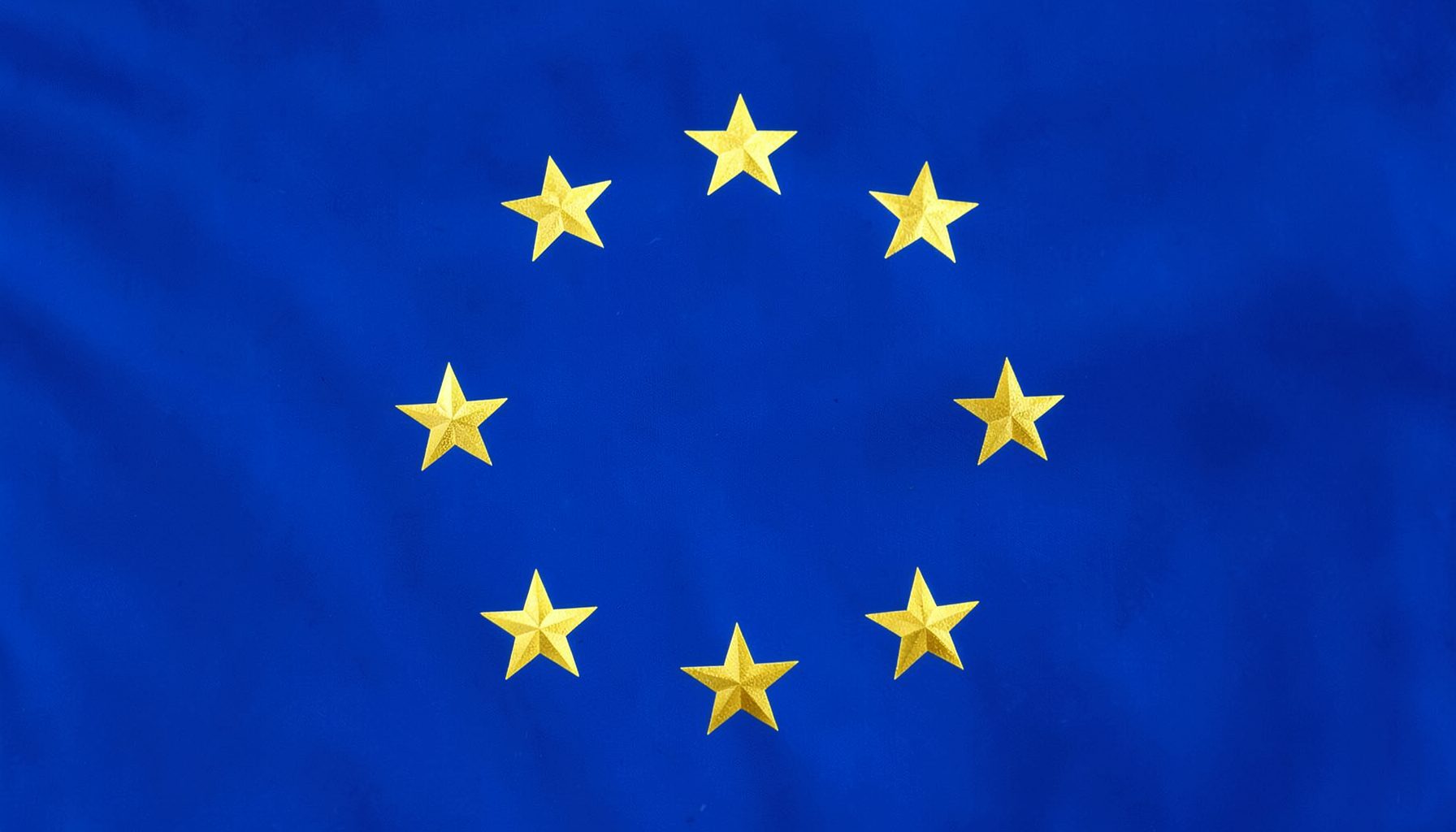 European Union flag with twelve gold stars on a blue field